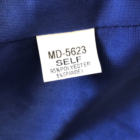 MINUET by MODCLOTH ONE SHOULDER BOW, PLEATED WAIST, SIDE ZIP, SZ L, ROYAL BLUE - Picture 4 of 17